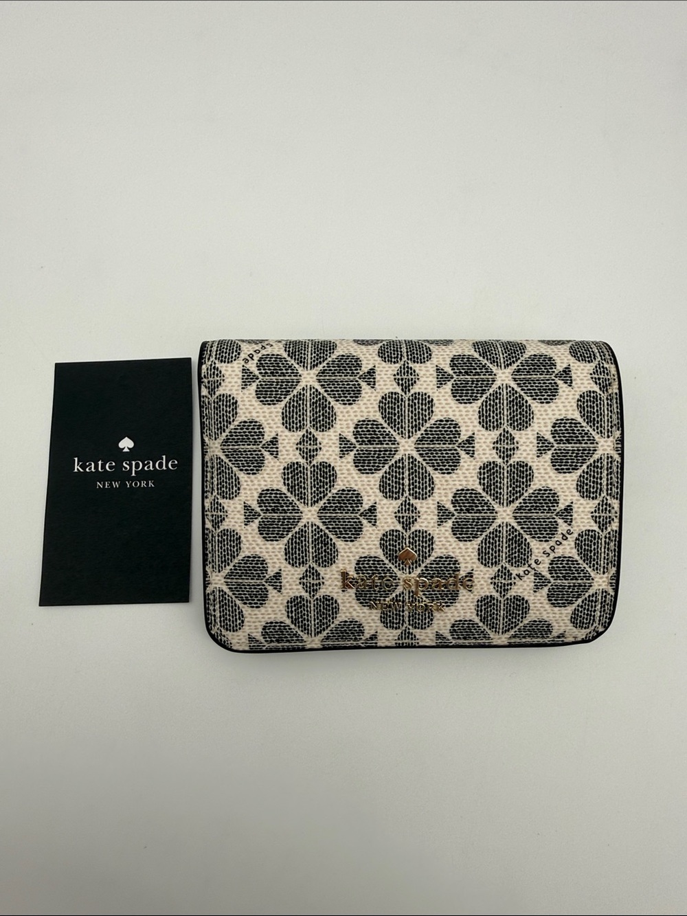 Kate Spade Signature Spade Flower Small Bifold Wallet Black Multi